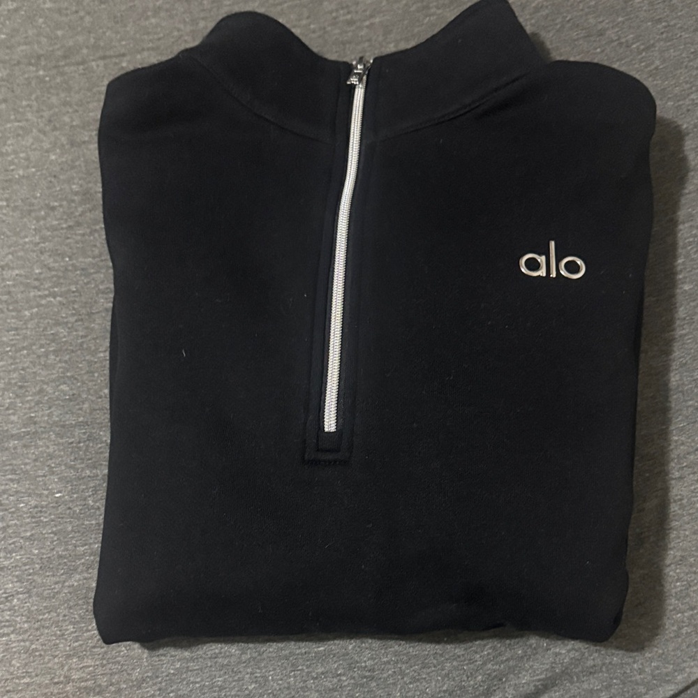 Alo Men’s Black 1/4-Zip Sweater